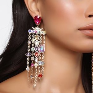 Multi Colored Chandelier Earrings